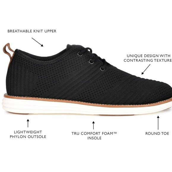 NiB Vance Co. Mens Novak Foam Knit Lace Up Round Toe Shoe Size 9 WD $100 RY1310 main image 4